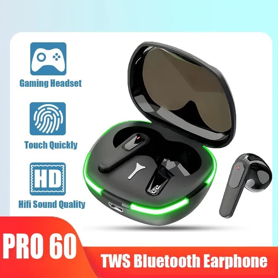 Pro60 TWS Fones De Ouvido Bluetooth Sem Fio HiFi Stero Com Redução De ...