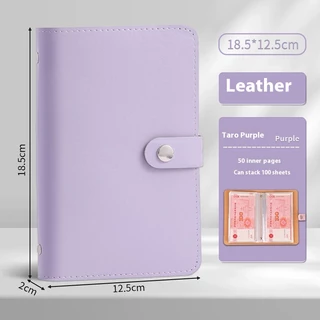 Desafio De Poupança De Dólar Pasta De Folhas Soltas À Prova Dwaterproof Água Transparente Caso De Couro Presente De Educ