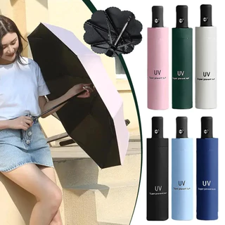 Mini Guarda-Chuva Dobrável Automático Anti UV De Moda Portátil À Prova De Vento Mulheres Homens Crianças Parasol