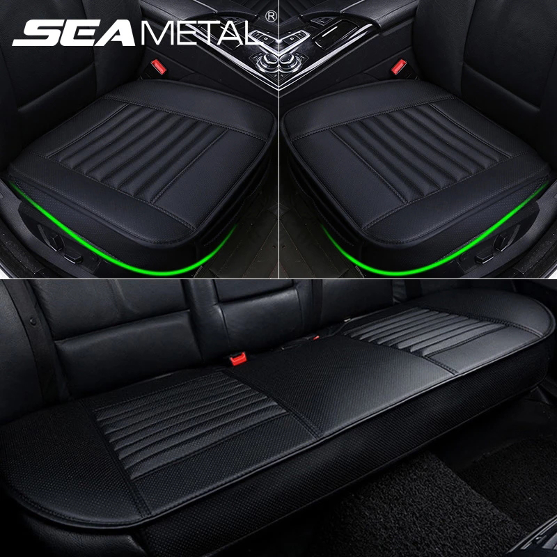 SEAMETAL PU Capa De Couro Para Assento De Carro Anti-Derrapante Almofada Protetora Respirável