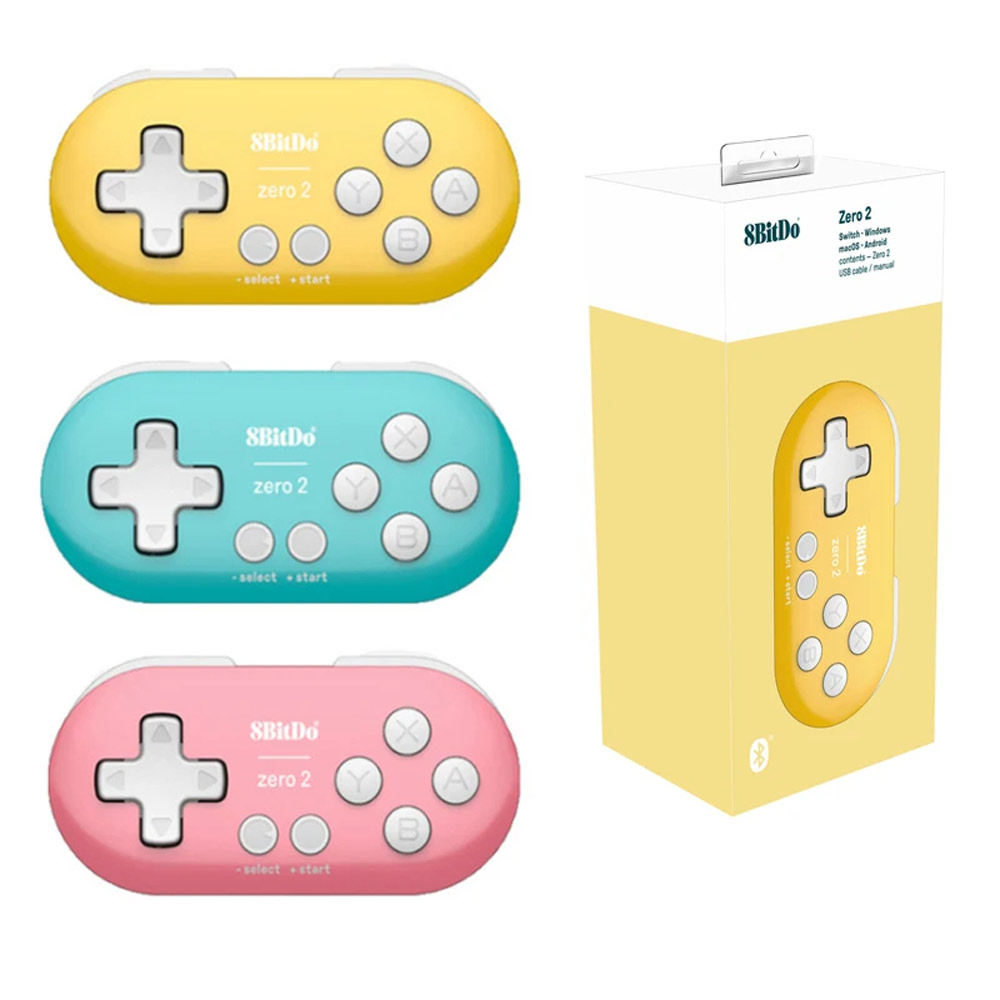 SALANGE 8Bitdo Zero 2 Bluetooth Gamepad Switch Controlador Sem Fio Para Nintendo Windows Android MacOS Raspberry Pi Mini De Jogo