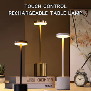 Candeeiro De Mesa De Metal Criativo Barra De Luz Ambiente Decoração Ao Ar Livre Simples LED Recarregável Toque Três Core