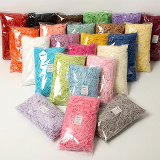 1 Pacote, Ráfia Criativa Caixa de Presente - Muito Adequada para Aniversário, Casamento e Dama de honra - Tecidos de Corte Pregueados, Papel Multicolorido Confetti Ráfia Embalagem e Embalagens de Presente, Múltiplas Cores, Materiais de Acessórios de Prese