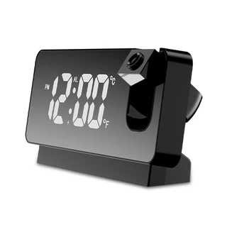 Relógio Eletrônico LED Projecção De Luz Vermelha USB Carregamento Sala De Estar Disponível