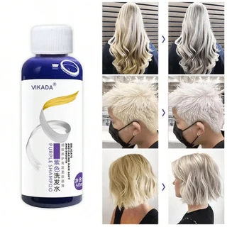 shampoo Roxo De 50ml , Bloqueia A Cor Após Branqueamento , Nutre Profundamente , Remove O Pigmento Amarelo , Torna Mais