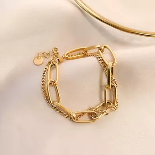 Pulseira Minimalista De Aço Titânio , Joias Modernas Estilo Ins Para Mulheres , Design De Luxo Leve Coreano , Acessório