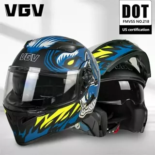 Capacete de Motocicleta Vgv Capacete de Motocicleta Homens Mulheres Capacete Revelador de Outono Inverno Motocicleta Quente Capacete Completo Quatro Estações Universal