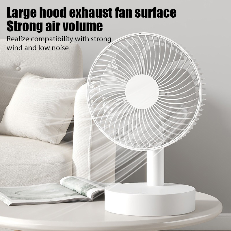 Ventilador de Mesa de 4 Velocidades com Ajuste de 90 Graus e Baixo Ruído