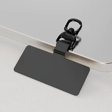 360 ° Clipe De Telefone Giratório De Aço Inoxidável Com Cordão Para Acessórios