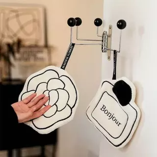 1pc Toalha De Mão Absorver Água Fino Bordado Lenço De Toalete Doméstico Dupla Camada Engrossado Banheiro Estilo Francês