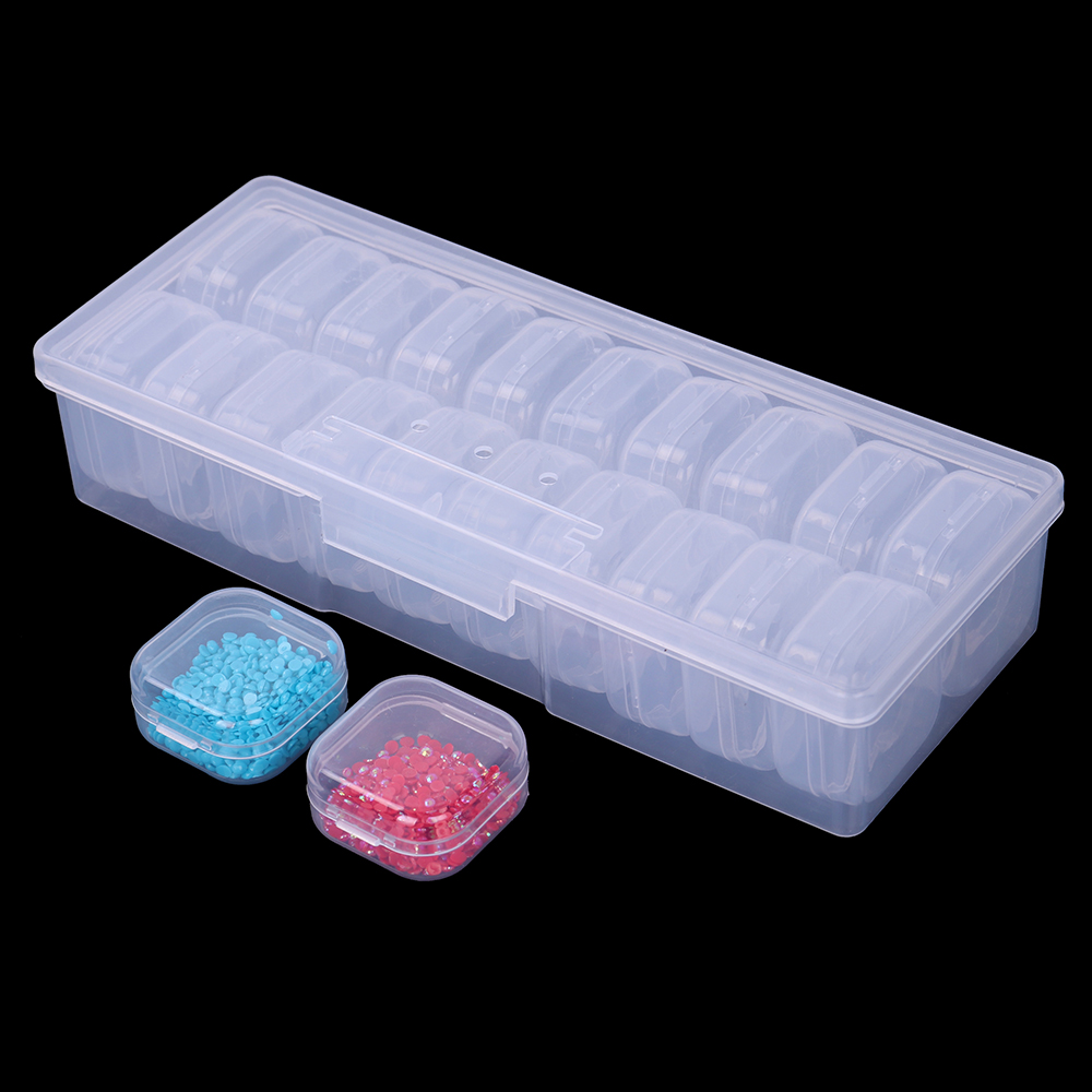 20 Grades Ferramentas De Pintura DIY Diamante Caixa De Armazenamento Acessórios De Bordado Organizador Containers