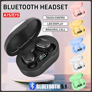 E7S TWS Fone De Ouvido Bluetooth Com Microfone 9D Estéreo Alta Fidelidade Fones Para IPhone IOS Android Sem Fio Todos Os
