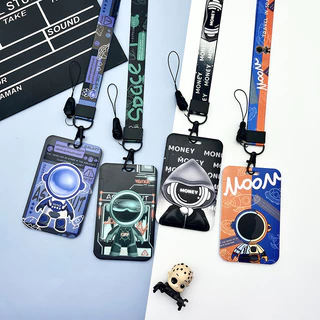 [Shopee Choice] Porta-Cartões Do Estudante Astronauta De Identificação Com Alça De Cordão Touch N Go Ídolo Acesso