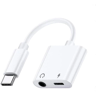 Adaptador Divisor De Carregamento De Áudio 2 Em 1 Tipo C Para 3.5 Mm Samsung S22 S21