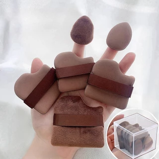 Puff De Chocolate , Almofada Espessada , Esponja De Uso Seco E Úmido De Dupla Finalidade