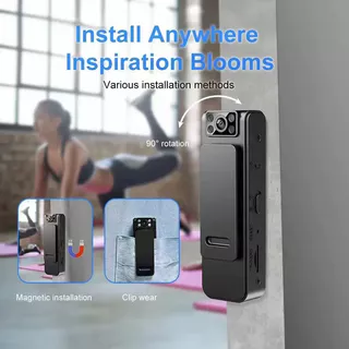 L8 Mini Câmera Wifi De Vídeo Pequena Portátil Micro Corpo Bolso Gravação De Loop Visão Noturna Magnética