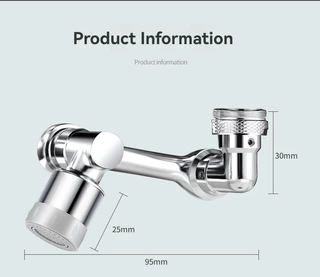 Torneira Universal Rotativa Saída De Água Extensão Bico Aerador À Prova De Respingos Braço Mecânico