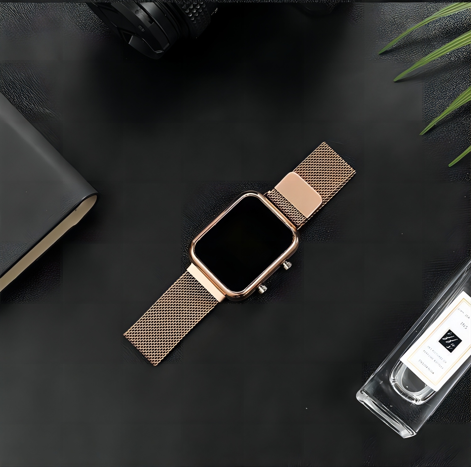 Relógio Eletrônico Led Watch Electroplating Moda Esportiva Milão com Absorção Magnética