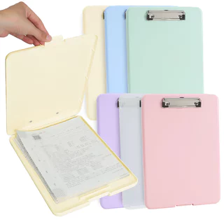 Pasta A4 Armazenamento de papel de teste de grande capacidade Organizar clipe de placa aberta Horizontal Classificação d