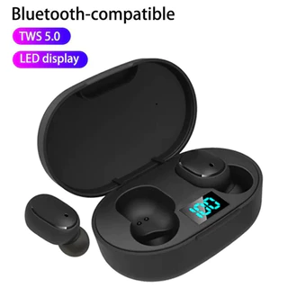 E6S TWS Fones De Ouvido Bluetooth 5.3 Sem Fio Com Caixa De Carga Para Microfone Mãos Livres Redução De Ruídos