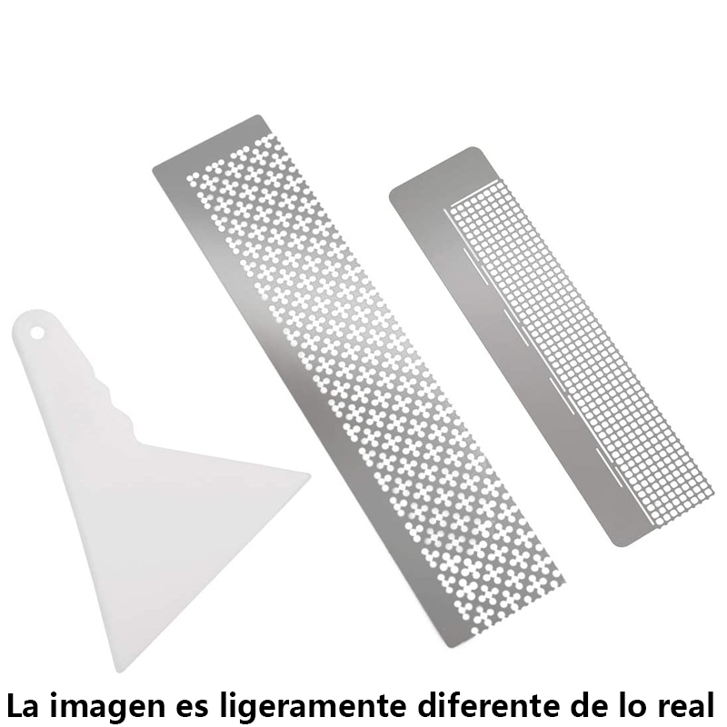 Régua De Pintura Com Diamante 3pcs-1set , Malha De Aço Inoxidável Desenho 400 699 Grades Em Branco Ferramenta De Fixação Para Suprimentos De Arte De Bricolagem 5D