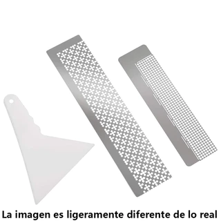 Régua De Pintura Com Diamante 3pcs-1set , Malha De Aço Inoxidável Desenho 400 699 Grades Em Branco Ferramenta De Fixação Para Suprimentos De Arte De Bricolagem 5D