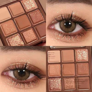 9 Cores Paleta De Sombra Nua , Maquiagem Cintilante Mate Longa Duração , Pó Altamente Pigmentado