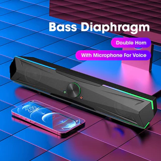 4D Alto-Falante Para Computador Barra De Som Subwoofer De Jogo Estéreo 2.0 Bluetooth Macbook Portátil Notebook PC Leitor De Música Com Fio