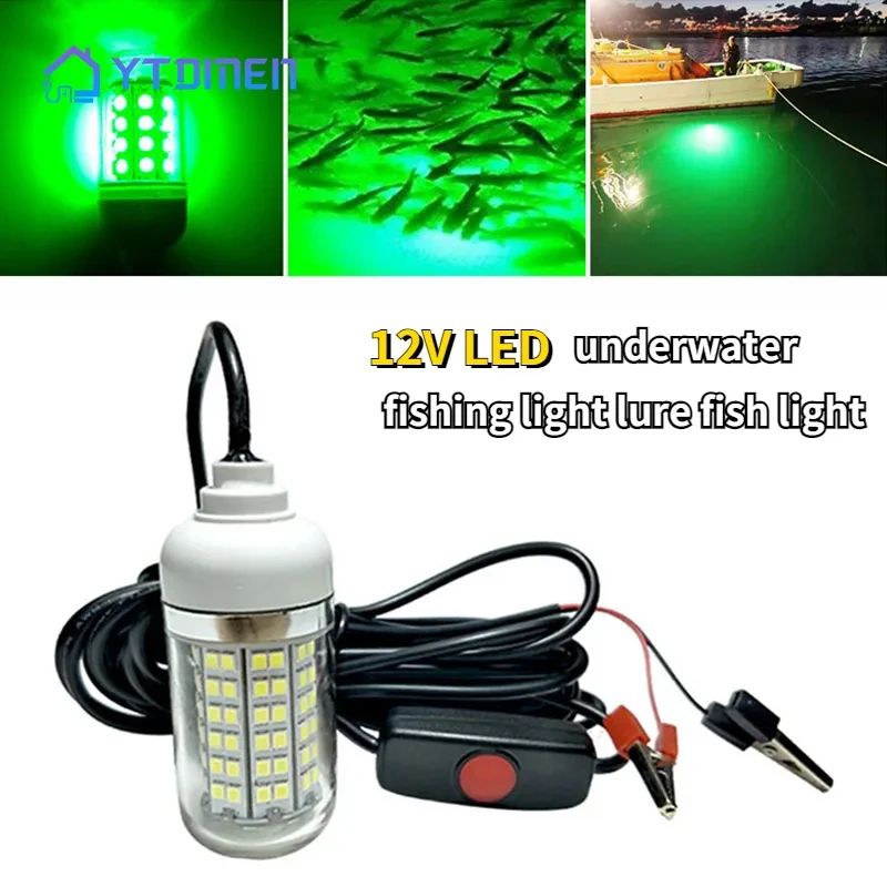 Luz De Pesca LED 12V 100W Ip68 Lure Fish Finder Lamp 108 leds 2835SMD ...