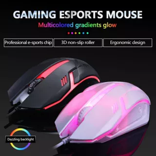 Mouse led luminoso Backlight usb com fio Mouse Desktop portátil mudo acessórios do computador de escritório