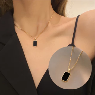 Colar De Aço Inoxidável Para Mulheres , Personalidade Criativa , Pingente De Óleo De Gotejamento , Versão Coreana Elegan