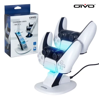 Carregador Duplo USB De Carregamento Rápido OIVO PS5 Suporte Da Estação De Ancoragem E Indicador LED Para Controladores Playstaion 5