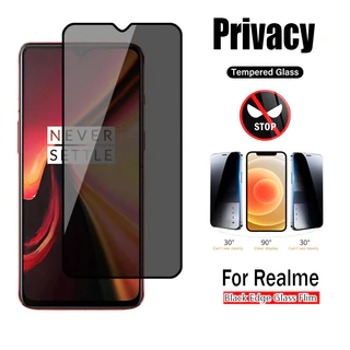 2-3 Peças Filme De Vidro Temperado/Privacidade Anti-Espião Para Realme Note 50 C55 C11 2021 C51 C53 C67 6 7 8 9 10 11 12