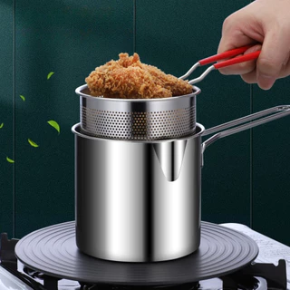 Fritadeira de Aço Inoxidável Sus304 Indução Mini Fritadeira de Frango com Filtro de Malha Antiaderente