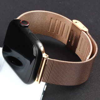 Pulseira Fina De Aço Inoxidável Para iWatch Ultra 2 49mm 45mm 44mm 42mm 38mm 40mm 41mm Mulheres Homens Série SE 9 8 7 6 5 4 3