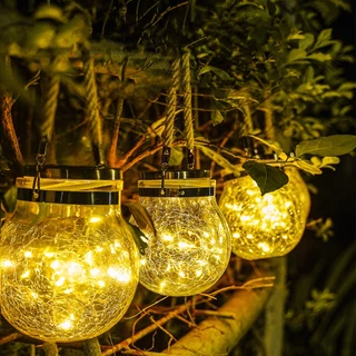 2 Pacotes De Lanternas Solares , Decoração De Jardim Ao Ar Livre À Prova D'água , Decorações De Natal Luzes Pátio Penduradas Para Caminho Da Cerca Do Quintal Ramadan