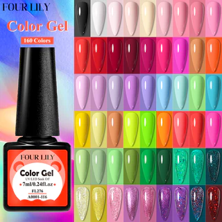Quatro LILY 7ml De Esmalte De Gel De Longa Duração UV/LED Embebido Em Unhas Para A Arte Das Presente De Férias Casa Mulheres