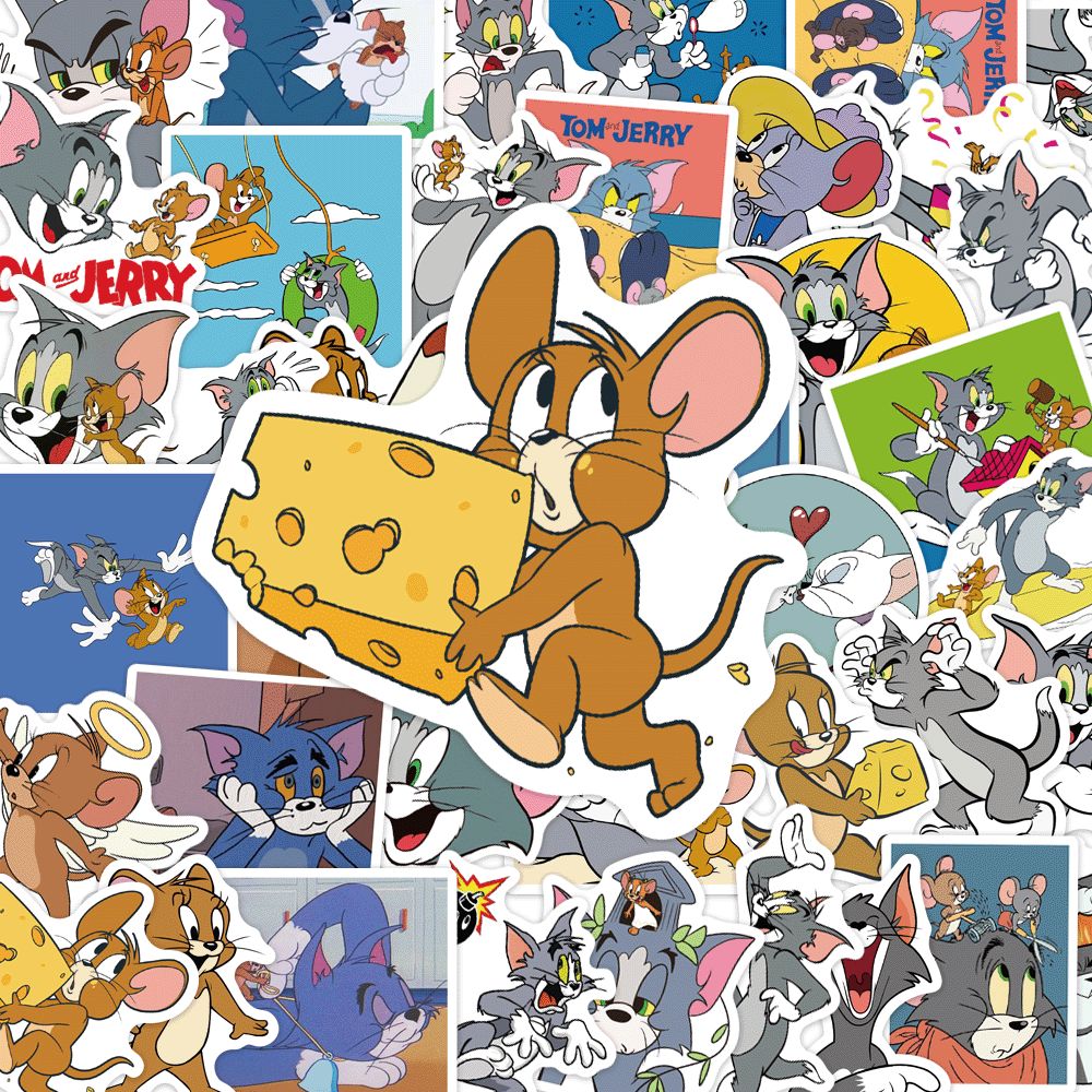 50Pcs Gato E mouse Cartoon Tom Jerry Sticker Autocolante Engraçado ...