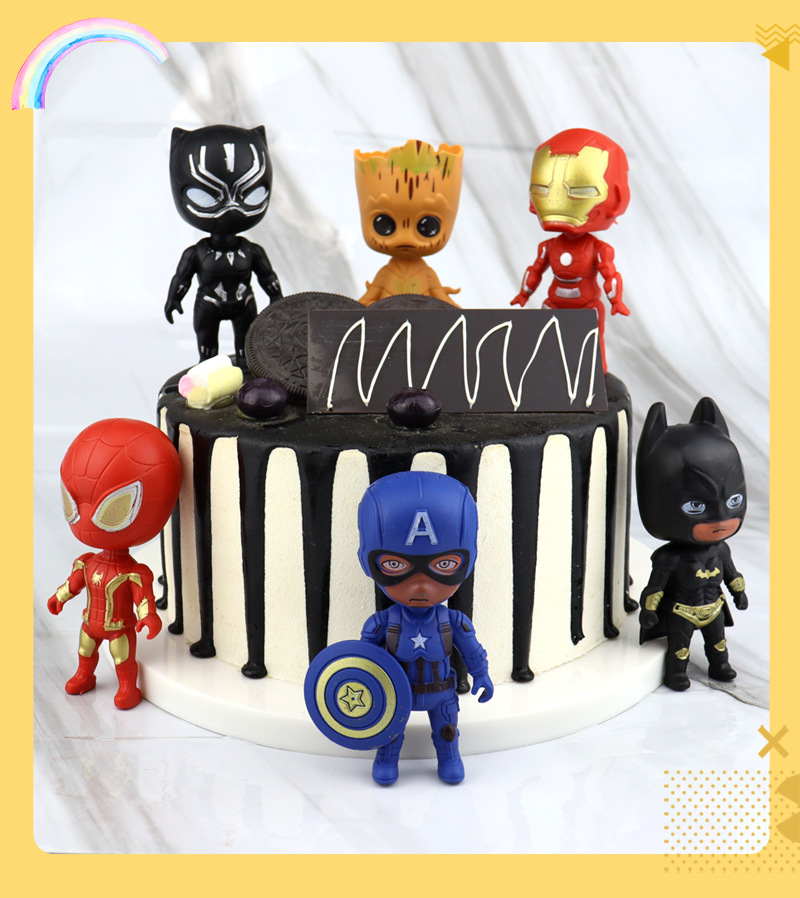 Árvore De Desenho Animado People Union 6 Conjuntos De Modelo De Boneca De Brinquedo De Plástico Enfeites De Decoração De