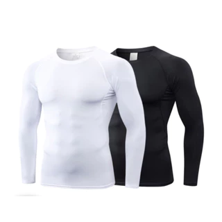 Camiseta Esportiva Sólida Masculina , De Manga Longa Para Caminhadas De Ciclismo De Corrida Ao Ar Livre