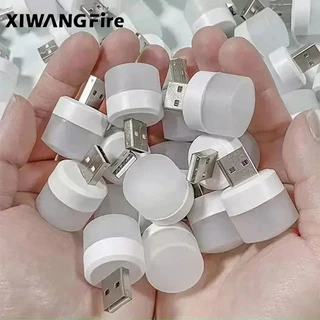 XIWANGFIRE Mini Lâmpada Noturna LED Branca Quente De Leitura Portátil Bola 5V 1W