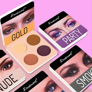 4 Cores Paleta Sombra Mate Dos Olhos Maquiagem Nua Bálsamo Minerals Pigmentos Em Pó Cosméticos Brilhante De