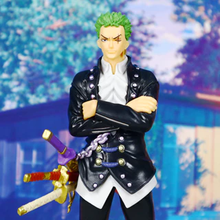One Piece Three-Knife Flow Anime Character Figure Versão Teatral Cabeça de Algas Verde Modelo Ornamentos Coleção de Cenários Brinquedos