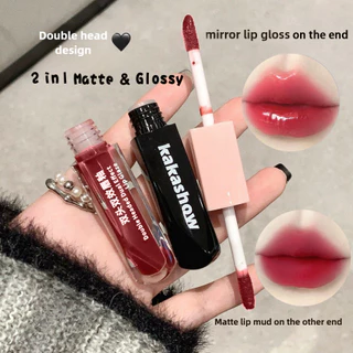 Conjunto De Liptint 2 Em 1 , Cabeça Dupla , Batom Brilhante Fosco , À Prova D