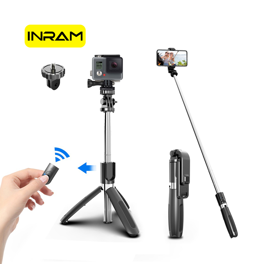 Tripé Selfie Stick Bluetooth Extendido 10m Obturação Remota Universal Para IOS Android L02