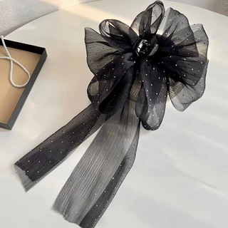 1 pçs japão coreia do sul Gypsophila Super fada arco grampo de cabelo Streamer Grab Clip cabeça traseira High-End temper