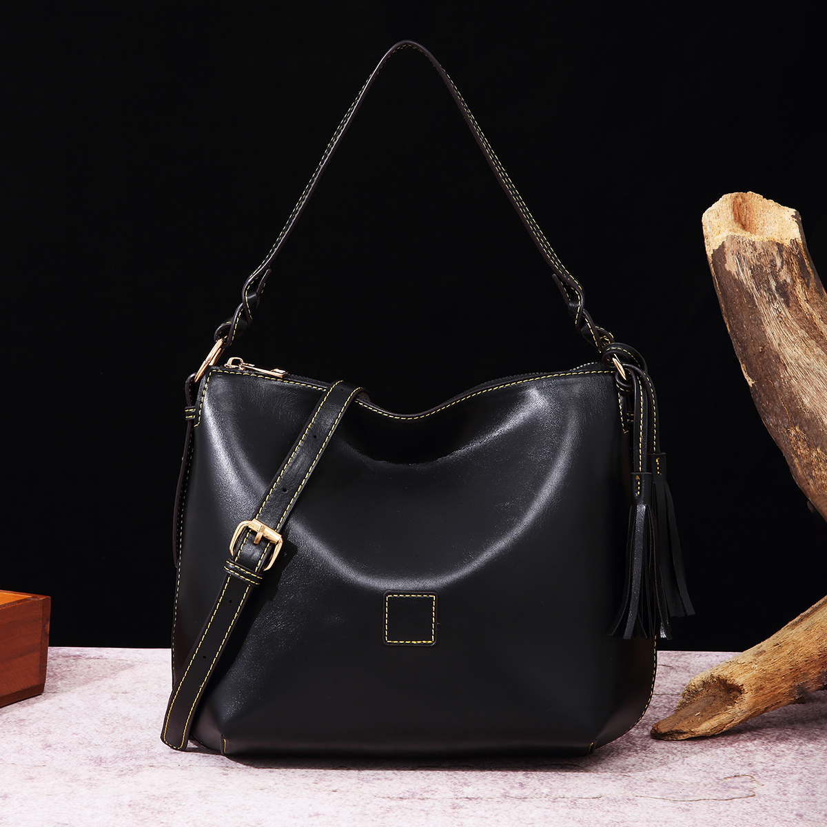 Simples Moda Moda Conveniente Saco de Compras com Zíper para Mulheres