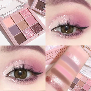 Paleta de Sombra de nove cores Sombra Perolada Diariamente Perolada Mate Terra Cor Jiungongge Sombra de Alto Estilo Puro Desejo