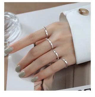 Moda 26 Anéis de Carta Anéis Femininos Trendy Anel Simples Anel Simples Versão Coreana Abertura Ajustável Anel