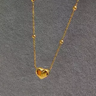 1 simples amor titânio aço colar feminino nicho Design clavícula corrente novo produto colar acessórios pingente